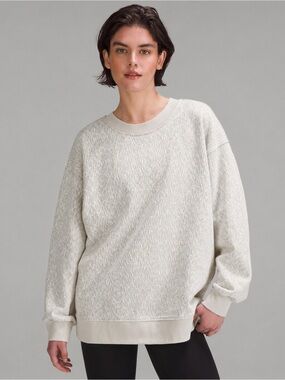 Lululemon Limited Edition Jacquard Textured Perfectly Oversized Crew